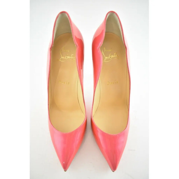 Christian Louboutin Hot Chick 100 Patent Fluo Metal Florida Pink Heel Pump 36.5 - Picture 7 of 12